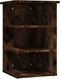 vidaXL - Bijzetkast - 35x35x55 - cm - bewerkt - hout - gerookt - eikenkleurig