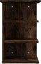 vidaXL - Bijzetkast - 35x35x55 - cm - bewerkt - hout - gerookt - eikenkleurig
