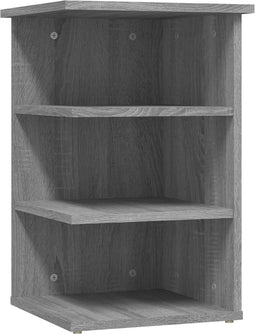 vidaXL - Bijzetkast - 35x35x55 - cm - bewerkt - hout - grijs - sonoma - eikenkleurig