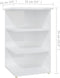vidaXL - Bijzetkast - 35x35x55 - cm - bewerkt - hout - hoogglans - wit