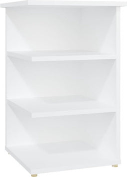 vidaXL - Bijzetkast - 35x35x55 - cm - bewerkt - hout - wit