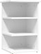 vidaXL - Bijzetkast - 35x35x55 - cm - bewerkt - hout - wit