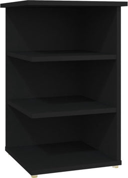 vidaXL - Bijzetkast - 35x35x55 - cm - bewerkt - hout - zwart