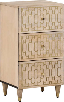 vidaXL - Bijzetkast - 40x33x75 - cm - massief - mangohout