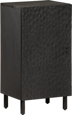 vidaXL - Bijzetkast - 40x33x75 - cm - massief - mangohout - zwart