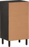 vidaXL - Bijzetkast - 40x33x75 - cm - massief - mangohout - zwart