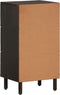 vidaXL - Bijzetkast - 40x33x75 - cm - massief - mangohout - zwart