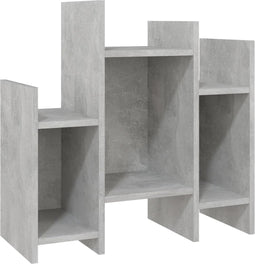 vidaXL - Bijzetkast - 60x26x60 - cm - bewerkt - hout - betongrijs