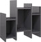 vidaXL - Bijzetkast - 60x26x60 - cm - bewerkt - hout - hoogglans - grijs