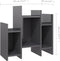 vidaXL - Bijzetkast - 60x26x60 - cm - bewerkt - hout - hoogglans - grijs