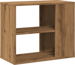 vidaXL - Bijzetkast - 60x30x50 - cm - bewerkt - hout - artisanaal - eikenkleur