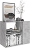 vidaXL - Bijzetkast - 60x30x50 - cm - bewerkt - hout - betongrijs