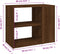 vidaXL - Bijzetkast - 60x30x50 - cm - bewerkt - hout - bruin - eikenkleur