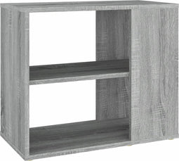 vidaXL - Bijzetkast - 60x30x50 - cm - bewerkt - hout - grijs - sonoma - eikenkleurig