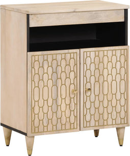 vidaXL - Bijzetkast - 60x33x75 - cm - massief - mangohout