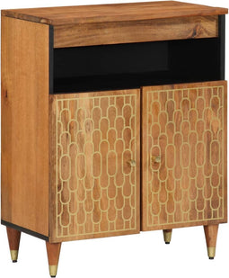 vidaXL - Bijzetkast - 60x33x75 - cm - massief - mangohout