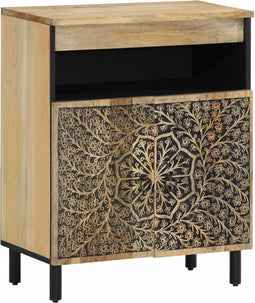 vidaXL - Bijzetkast - 60x33x75 - cm - massief - mangohout