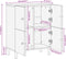 vidaXL - Bijzetkast - 60x33x75 - cm - massief - mangohout