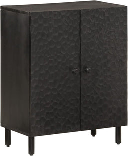 vidaXL - Bijzetkast - 60x33x75 - cm - massief - mangohout - zwart