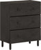 vidaXL - Bijzetkast - 60x33x75 - cm - massief - mangohout - zwart