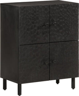 vidaXL - Bijzetkast - 60x33x75 - cm - massief - mangohout - zwart