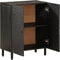 vidaXL - Bijzetkast - 60x33x75 - cm - massief - mangohout - zwart