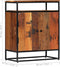 vidaXL - Bijzetkast - 60x35x76 - cm - massief - gerecycled - hout - en - staal