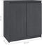 vidaXL - Bijzetkast - 60x36x65 - cm - massief - grenenhout - grijs