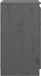 vidaXL - Bijzetkast - 60x36x65 - cm - massief - grenenhout - grijs
