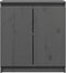 vidaXL - Bijzetkast - 60x36x65 - cm - massief - grenenhout - grijs