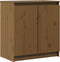 vidaXL - Bijzetkast - 60x36x65 - cm - massief - grenenhout - honingbruin