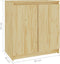 vidaXL - Bijzetkast - 60x36x65 - cm - massief - grenenhout