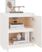 vidaXL - Bijzetkast - 60x36x65 - cm - massief - grenenhout - wit
