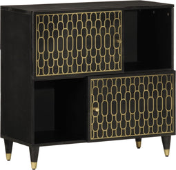 vidaXL - Bijzetkast - 80x33x75 - cm - massief - mangohout