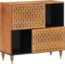 vidaXL - Bijzetkast - 80x33x75 - cm - massief - mangohout