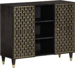 vidaXL - Bijzetkast - 90x33x75 - cm - massief - mangohout