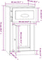 vidaXL - Bijzetkast - met - lade - 40x50x75 - cm - bewerkt - hout - betongrijs