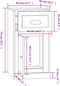 vidaXL - Bijzetkast - met - lade - 40x50x75 - cm - bewerkt - hout - grijs - sonoma - eiken