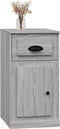 vidaXL - Bijzetkast - met - lade - 40x50x75 - cm - bewerkt - hout - grijs - sonoma - eiken