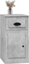 vidaXL - Bijzetkast - met - lade - 40x50x75 - cm - bewerkt - hout - betongrijs