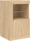 vidaXL - Bijzetkast - met - LED-verlichting - bewerkt - hout - sonoma - eikenkleurig