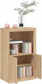 vidaXL - Bijzetkast - met - LED-verlichting - bewerkt - hout - sonoma - eikenkleurig