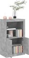 vidaXL - Bijzetkast - met - LED-verlichting - bewerkt - hout - betongrijs