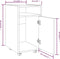 vidaXL - Bijzetkast - met - wielen - 33x38x60 - cm - bewerkt - hout - grijs - sonoma