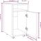 vidaXL - Bijzetkast - met - wielen - 33x38x60 - cm - bewerkt - hout - bruineikenkleur