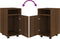 vidaXL - Bijzetkast - met - wielen - 33x38x60 - cm - bewerkt - hout - bruineikenkleur