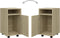 vidaXL - Bijzetkast - met - wielen - 33x38x60 - cm - bewerkt - hout - sonoma - eiken