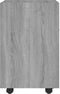 vidaXL - Bijzetkast - met - wielen - 33x38x60 - cm - bewerkt - hout - grijs - sonoma