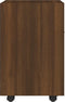 vidaXL - Bijzetkast - met - wielen - 33x38x60 - cm - bewerkt - hout - bruineikenkleur