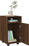 vidaXL - Bijzetkast - met - wielen - 33x38x60 - cm - bewerkt - hout - bruineikenkleur